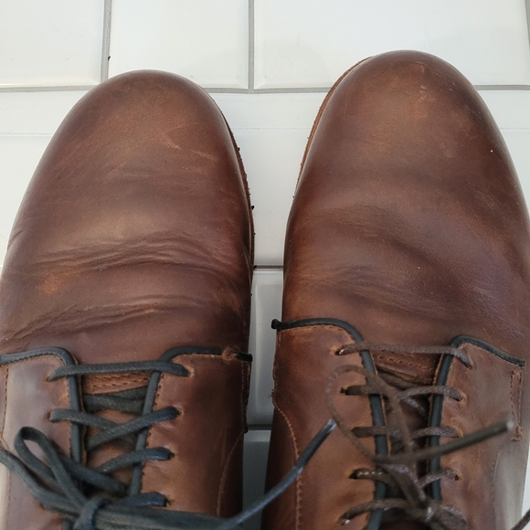 WOOD N STREAM 7030 Mens Brown Distressed Leather Oxford Shoe Lace Up Heavyweight main image 10
